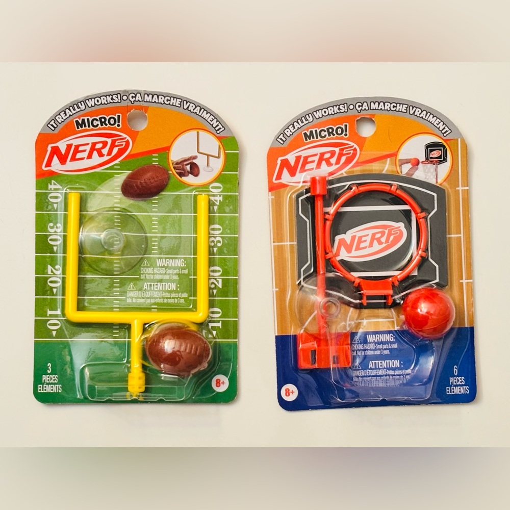 Nerf Micro Basketball & Football Desktop Games